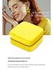Korean Flannel Jewelry Storage Box with Mirror - Travel-Friendly Organizer for Earrings and Rings