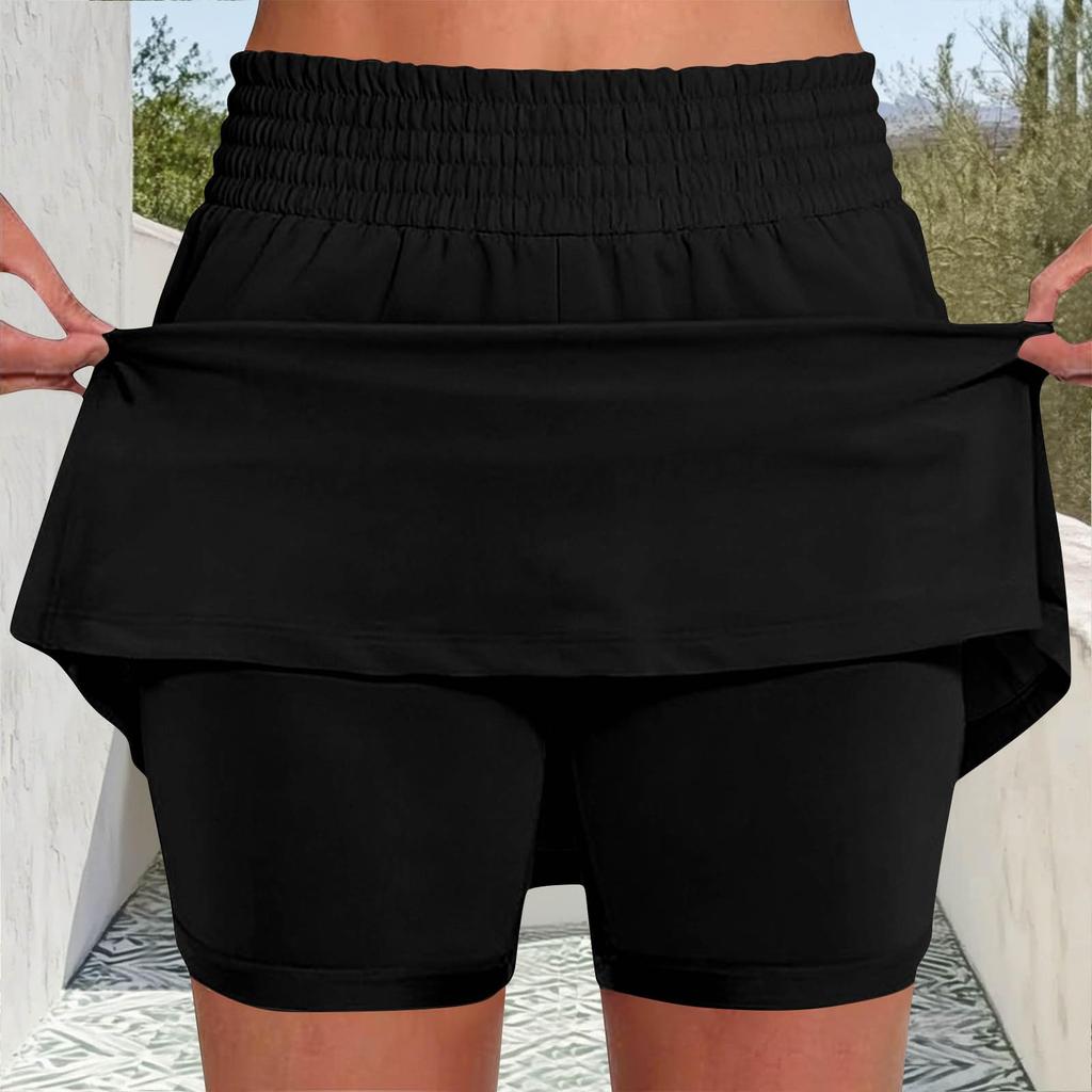 Cargo Skorts For Women With Pockets Drawstring Waist Athletic Skirts Matching Shorts Underneath Golf Sweat Skirt
