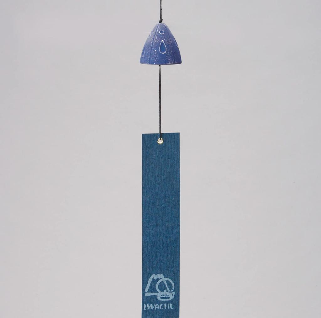 Iwachu Vind x Nambu 27168 Vindspel, "Yudachi" (Nedpuder) Mönster, Silver/Lila, 5cm (H)5cm, Järnvaror,