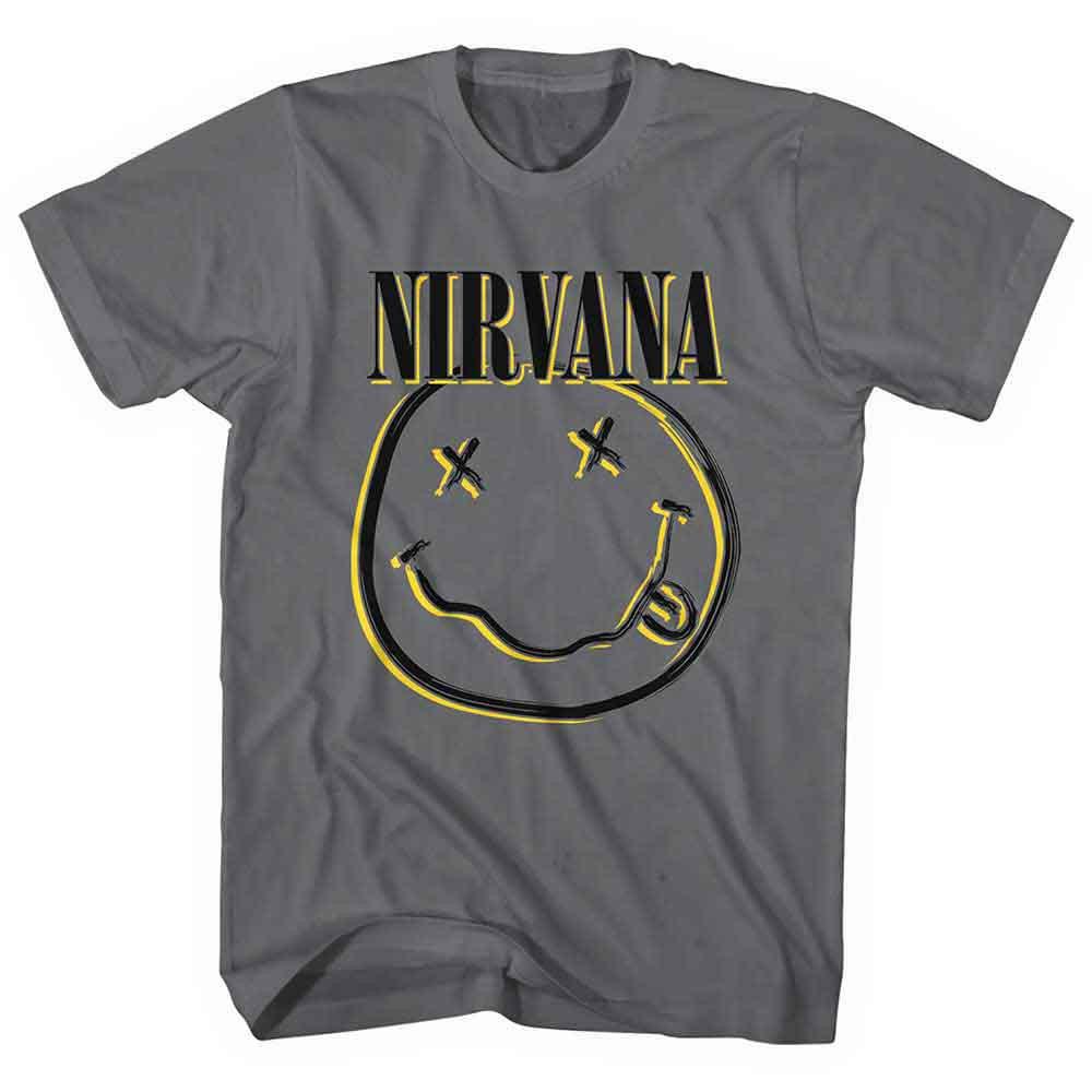 

26 Nirvana Inverse Smile Grey Allowed Men s T-Shirt- Unisex T-Shirt XXXL