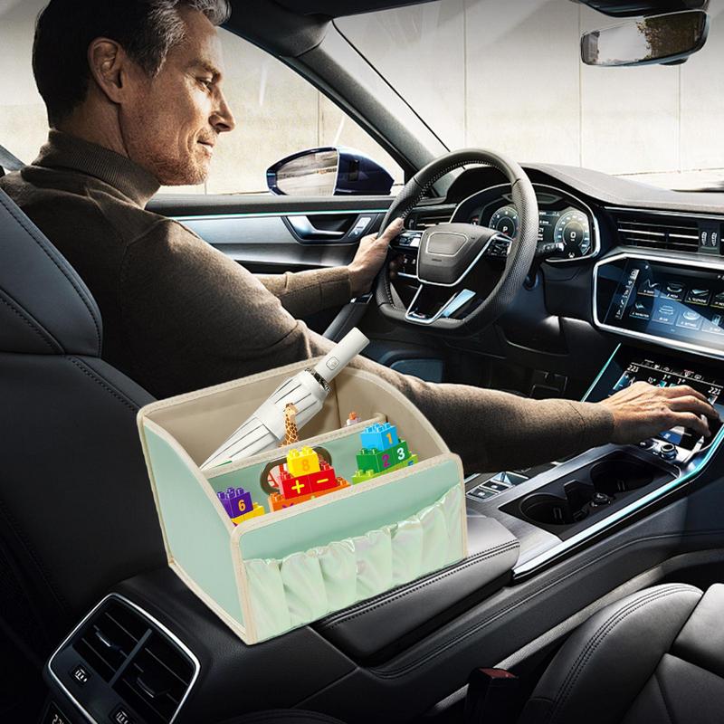 Car Seat Organizer Passenger Seat Organizer Collapsible Car Storage With Partitions For Front Seat Or Back Seat