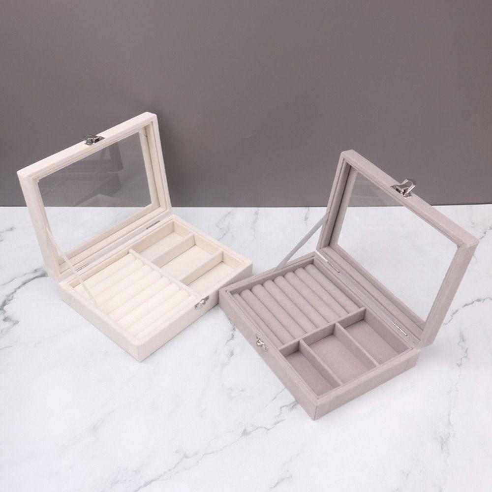 Velvet Necklace Display Tray Stackable Organizer Trays Showcase Drawer  Ring Bracelet Necklace