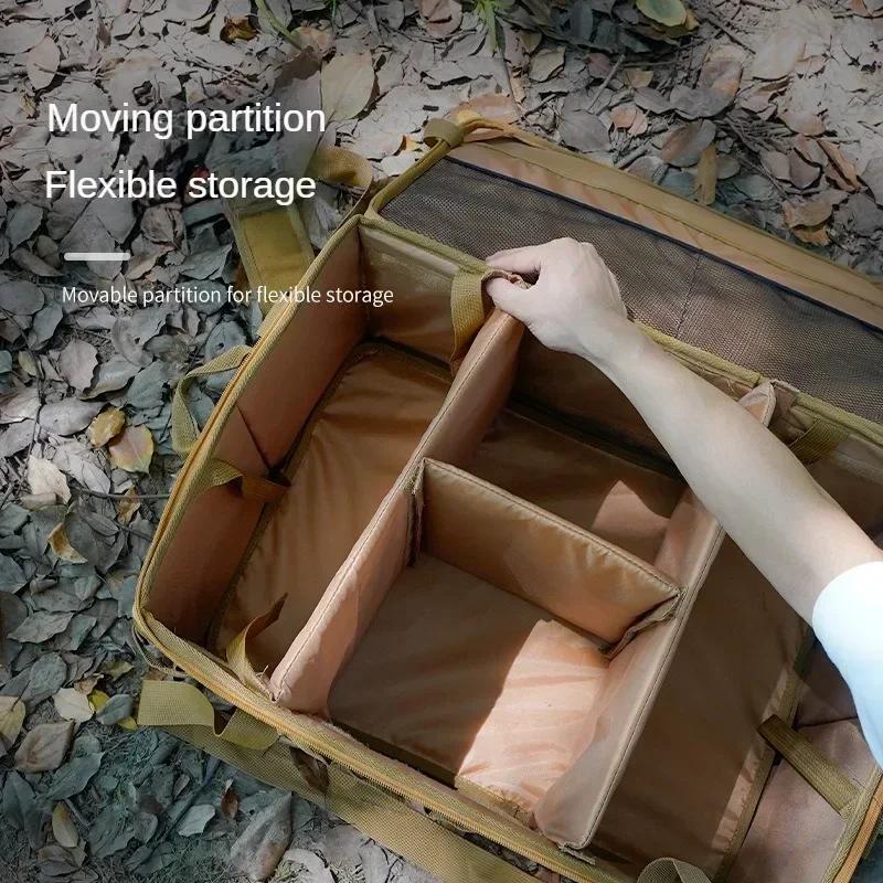 30L Outdoor Activity Foldable Camping Picnic Storage Pouch Large Storage Tableware Pouch Hiking Travel Cooking Utensil Organizer