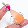 Natural Carnelian, Jade Gemstone 925 Sterling Silver Jewelry Pendant 2.88" ZS-216