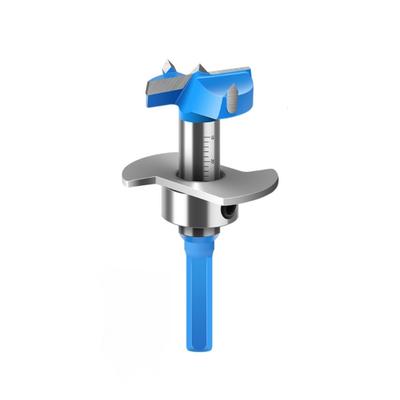 Carbide Tipped Wood Cutter Hinge Hole Opener With Hexagonal Shank For Precise Drilling Control In Furniture Making