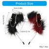 Faux Furs Animal Ear Headdress for Cosplay Anime Parties Adjustable Shape Headwear