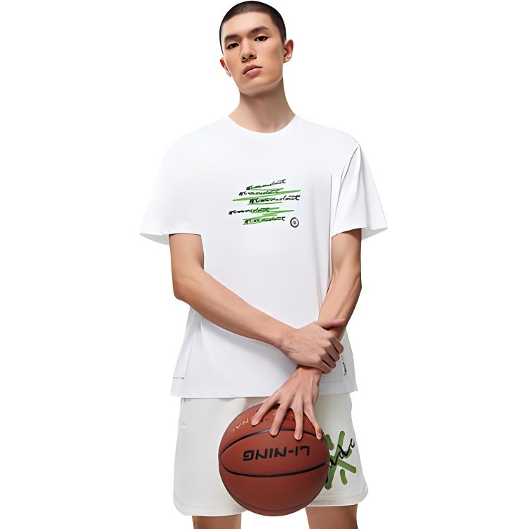 Li Ning Wade Collection T Shirt Unisex Standard White AHST339-2