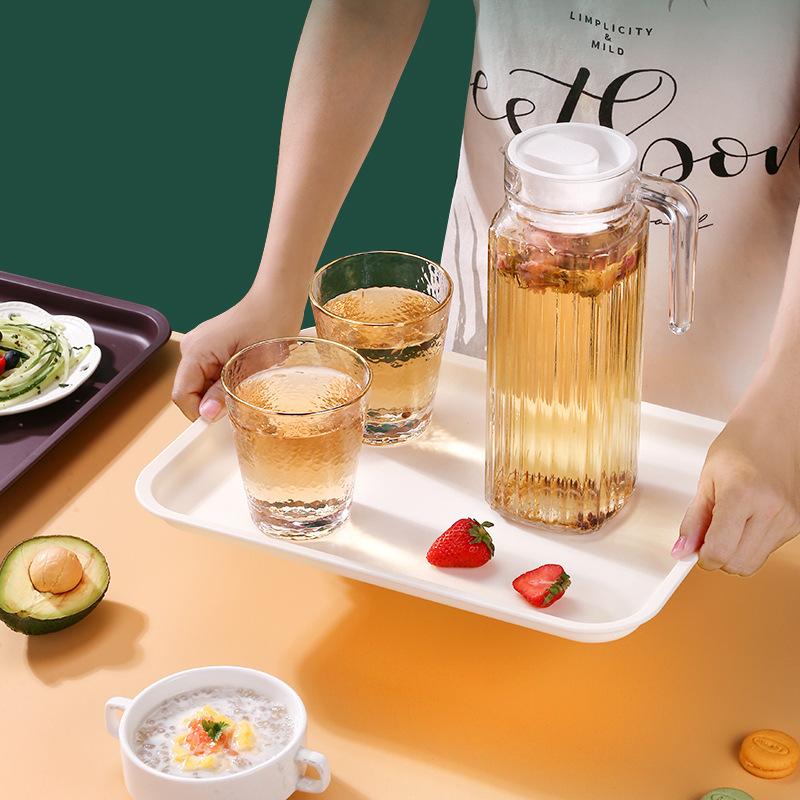 2 stücke Skandinavischen Stil Tablett Kunststoff Haushalt Rechteckigen Wohnzimmer Grill Kaffee Shop Restaurant Tee Tablett