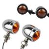 Universal Mini Chrome Matte Black Motorcycle Turn Signal Lights Bicycle Indicator Light for Harley Motorcycle Lighting Systems