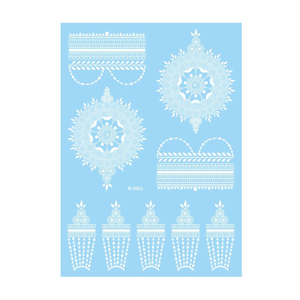 Falsches Henna Temporäres Tattoo Wasserübertragungs-Abziehbilder Körperkunst-Aufkleber Finger Hand Beine Arm