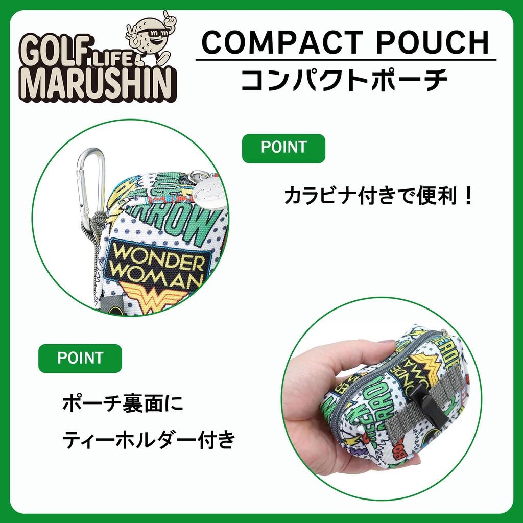 Marushin Golf Ball Case with DC Justice League Character 4105050800 Carabiner,