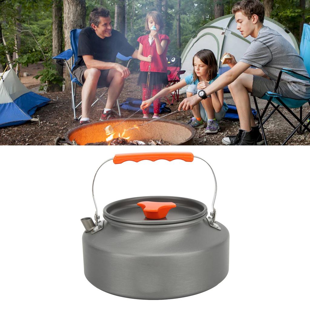 1.6L Outdoor Camping Kettle Fast Boiling Water Aluminium Alloy Portable Camp Tea Pot
