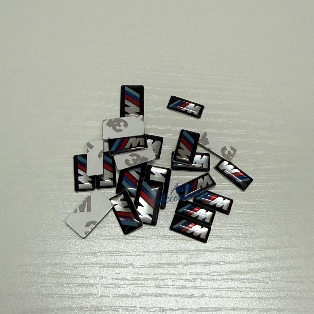 BBJN7 For BMW M M5 4pcs Car Sticker Car Steering Wheel Decoration Center Hub Cap Emblem Badge DIY Sticker Styling Ornament Accessories