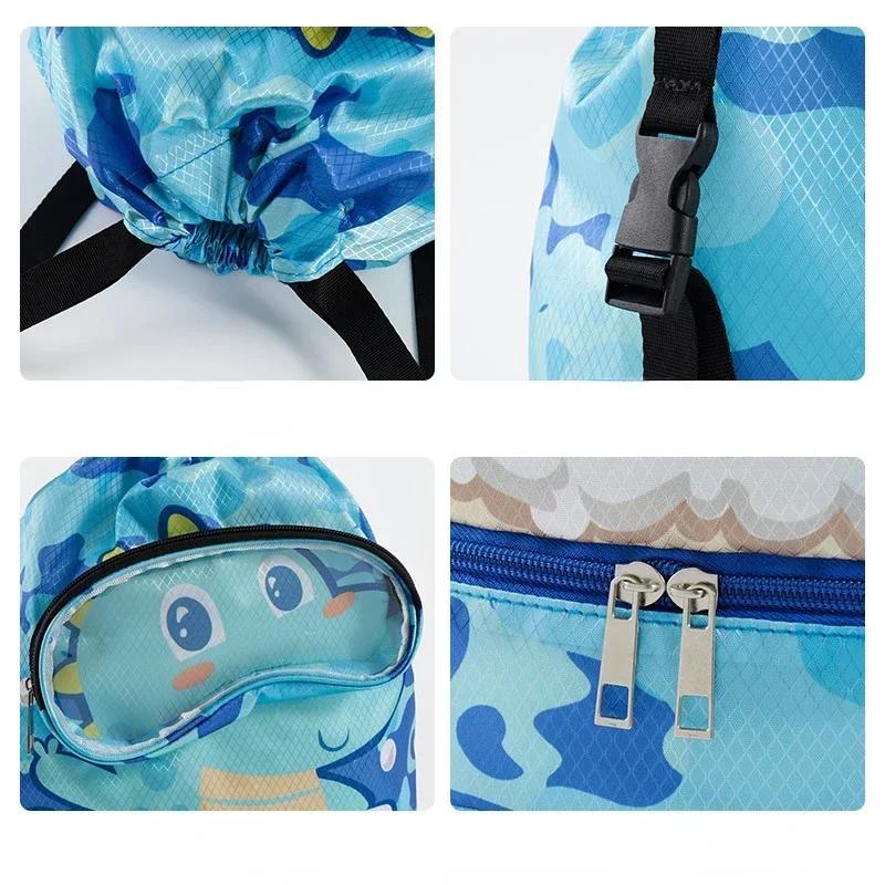 Kids Cartoon Swimming Bag Waterproof for Children Women Wet Dry Clothes with Shoes Goggles Storage Pouch Pool Sports Backpack