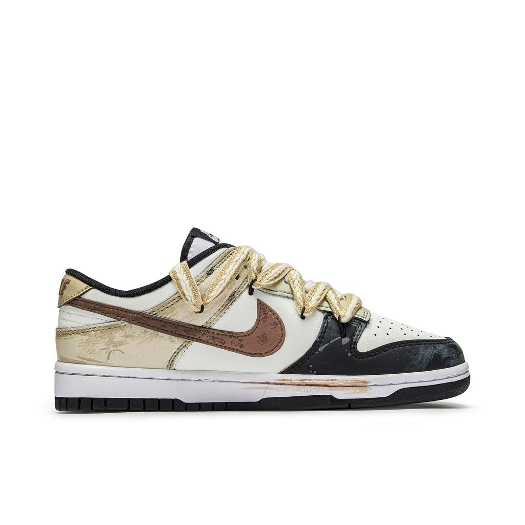 Nike Dunk Mocha Journal Leather Abrasion Resistant Low top Skateboard Shoes Men's Brown HF5441-100(Team202-)