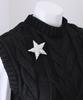 VINGTAINE Brooch Star Medium Size Star Crystal Black Diamond Jet BR-66 (Gray)