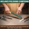 BeaverCraft LS6P1 Leather Strop Kit with Sharpening Abrasives, Knife Stropping Block, 35.5 Cm, Knife Sharpener, Leather Strop for Knife Stropping Kit