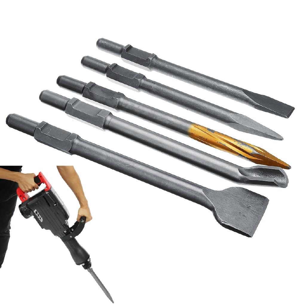 95/65 Thread/U-type/75mm Flat/ordinary Flat/sharp-chisel Drill Chisel Demolition Hammer Concrete Breaker Jackhammer 30*400mm