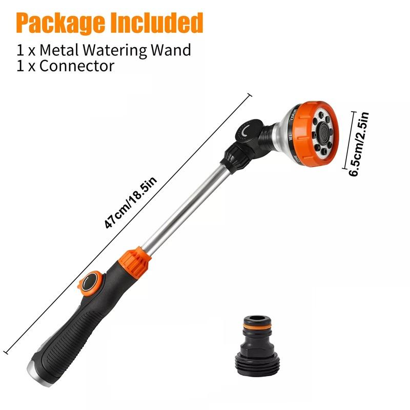 Schlauchsprühdüse Hochdruck-Wasserschlauchdüsensprüher mit 8 einstellbaren Mustern für die Gartenbewässerung, Autowäsche und Haustierdusche