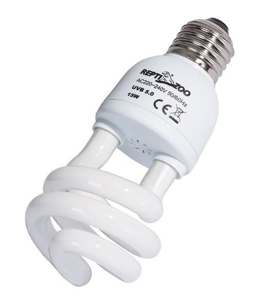 Compact Bulb Lamp 5.0 Uvb E27 15W For Reptiles Tropical Terrarium