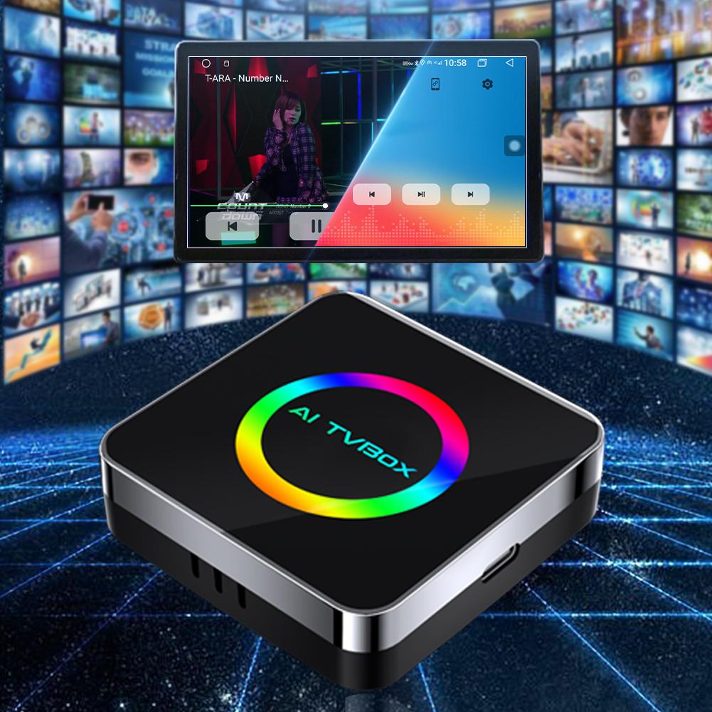 Android 13 2 in 1 Dongle for YouTube-Netflix Wireless Carplay/Android Auto/Carplay To Android Adapter WiFi6 Bluetooth-Compatible