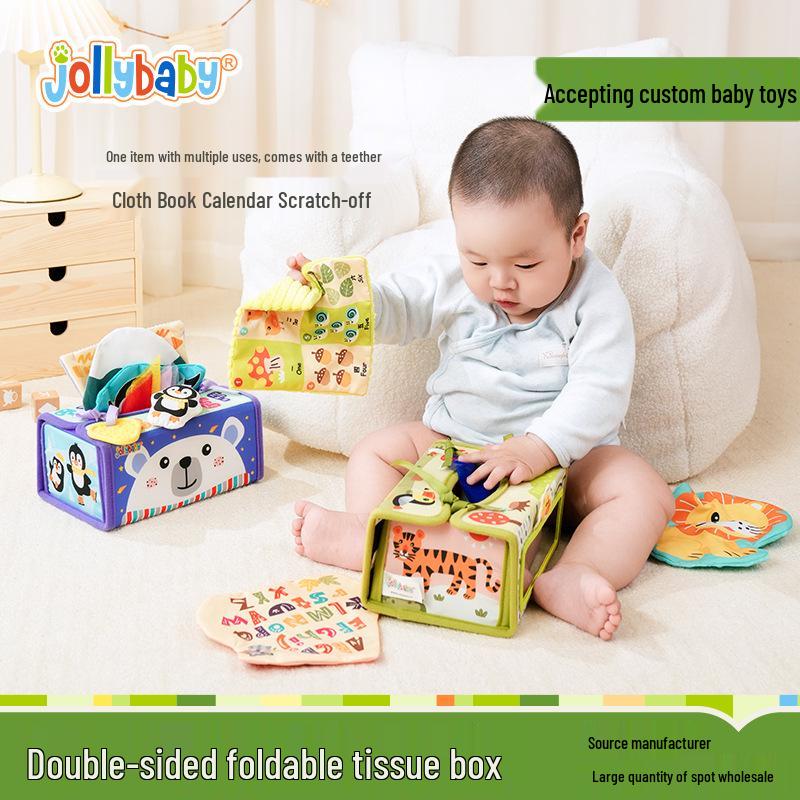 

Jollybaby Early Learning Tear-Proof Tissue Box Toy for Babies 0-1 Year