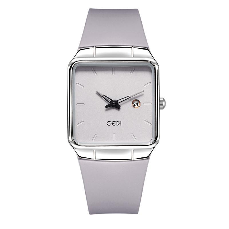 Minimalist Silicone Quartz Watch With Calendar For Women And Men
