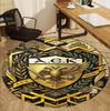 AEK Athens FC Pattern Round Rug, Indoor/Outdoor Mat, for Picnic, Gameroom, Bedroom, Office, Living Room, Home Decor Carpet, Birthday Gift