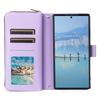 R20 For Samsung Galaxy S22 Ultra 5G Leather Case Zipper Pocket Stand Phone Cover