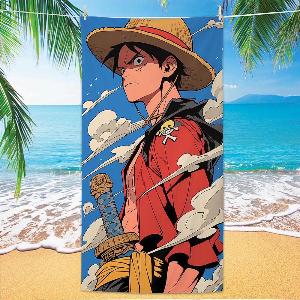 Popular Beach Towel Cartoon Animation Nautical King Bath Towel Microfiber Quick-Drying Towel