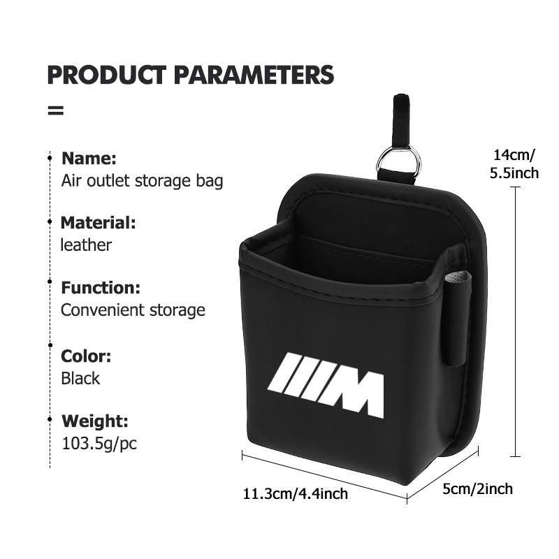 AAAQO1 Car Dashboard Air Vent Storage Bag Vehicle Hanging Organizer Box For BMW M Performance Alpina M3 M5 M6 X1 X3 X4 X5 G20