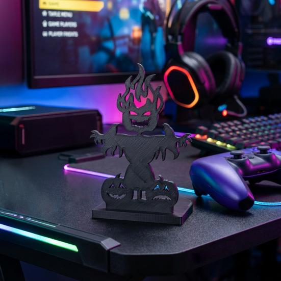 3D Printed Ghost Scarecrow Halloween Decor Candle Holder