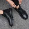 Boots Spring and Autumn Leather Breathable High-top Casual Leather Shoes Men's Business British Style Leather Boots