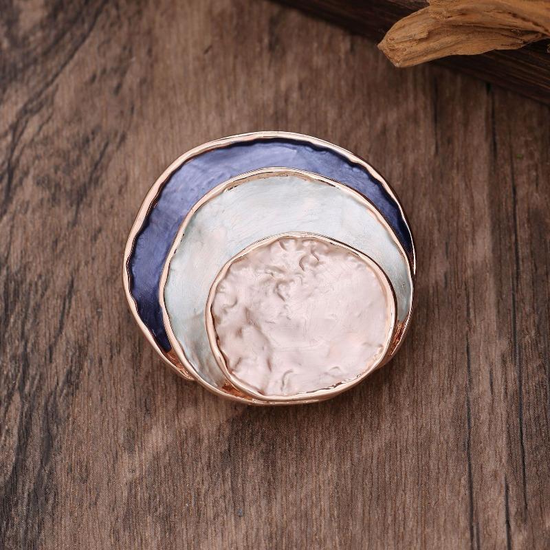 Heiß verkaufende emailierte geometrische Blume magnetische Brosche, modische kreative Blumenbrosche für Damen