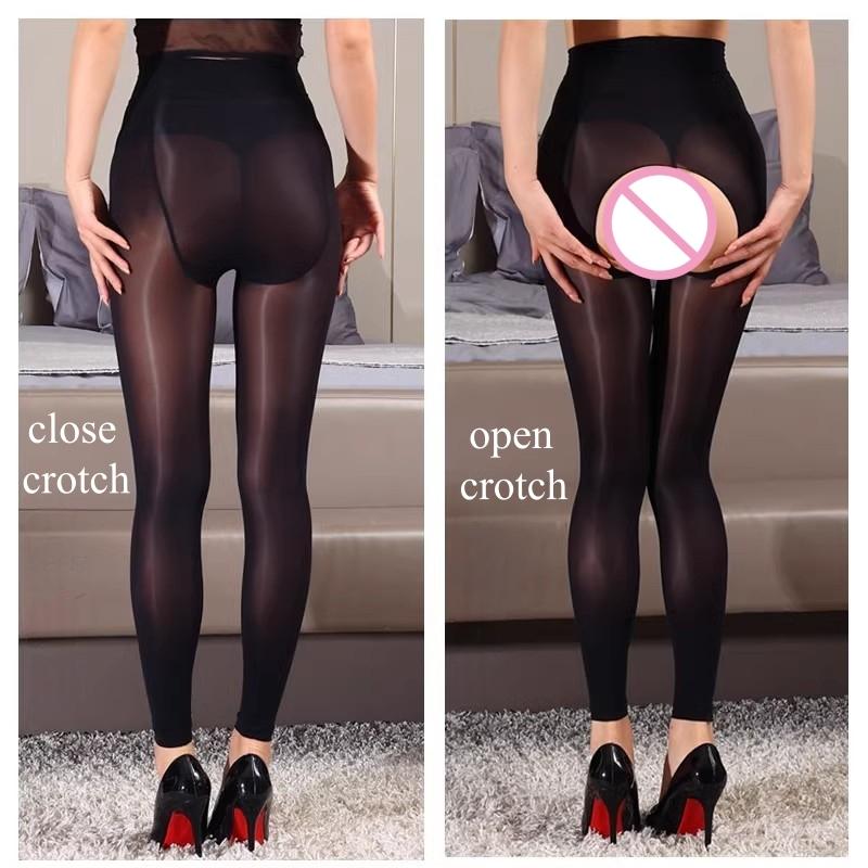 Sexy 8D Horse Oil Glossy Footless Bottomed Pantyhose Women Plus Size Underwear Summer Ultra Thin Breathable Tights