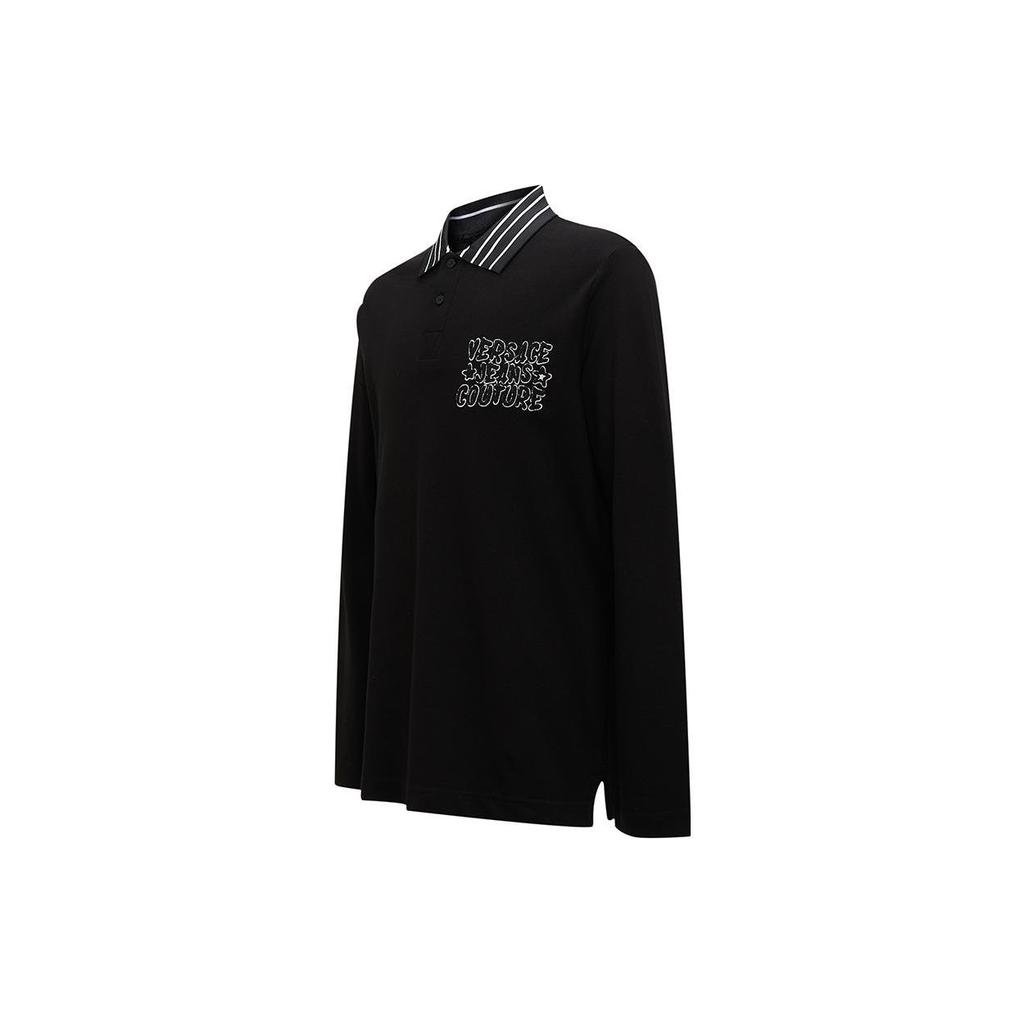 Versace Jeans Couture FW23 Polo Shirt Men's Black 75GAGT12-CJ01T-899