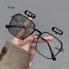 Photochromic Myopia Glasses for Women Men Vintage Large Frame Anti Blue Light Glasses Fashion Finished Optical Eyewear 0 To -400