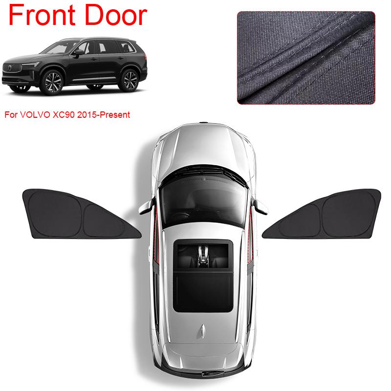 Car Black Window Privacy Sunshade For VOLVO XC90 2015-Present Auto Anti-UV Heat Insulation Protect Cover Interior Accessory
