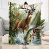 Deer In Forest Scene Blankets are suitable for living rooms, bedrooms, camping, and other places, making them an ideal choice for gifts.