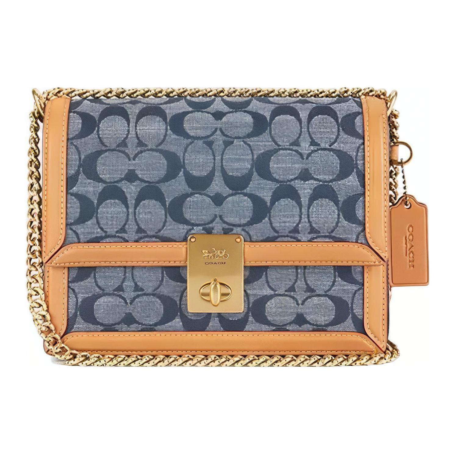 

Новая тканевая сумка-мессенджер COACH Hutton, наплечная сумка, женская, сине-оранжевая, CJ389-B4RA3 21.6*6.1*16.5CM