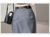 2023 Spring Women's High-Waist A-line Split Midi Skirt - Slimming, Long, Casual Bodycon Skirt