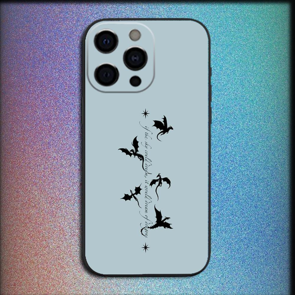

Dragon F-Fourth Wing Phone Case For iPhone 16,15,14,13,12,11,Pro,X,XS,Max,XR,Plus,Mini Soft Black Cover iPhone14