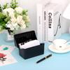 1 Set Index Card Organizer Box Plastic Index Card Holder Multi-functional Recipe Card Box 3x5Inch Cards Organizer with Note Page