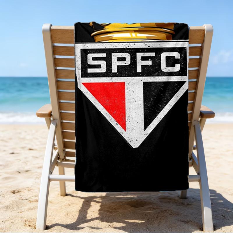 Pau-lo Fc Emblem Printed Beach Towel, Super Soft Microfiber, Perfect Gift Birthday, for Pool, Beach, Travel, for Family and Friends