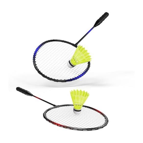 Quality Lightweight Badminton Racket Set for Indoor and Outdoor Adult, Children and Beginner Training - Racket, Shuttle and Storage Case