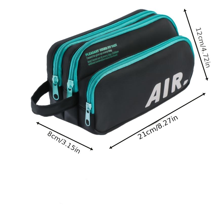 1pcs Slogan Fighting 3-Layer Large Capacity Pencil Case Portable Handle Durable Color Pen Bag Dirty Resistant Pouch A3210