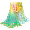 Women Design Printed Silk Soft Silk Chiffon Shawl Wrap Wraps Scarf Scarves