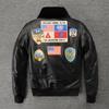 Genuine CowMen Leather Jacket Detachable Fur Collar Top G1 Flight Suit Jackets For Men Military Aviator Cowhide Coat Winter