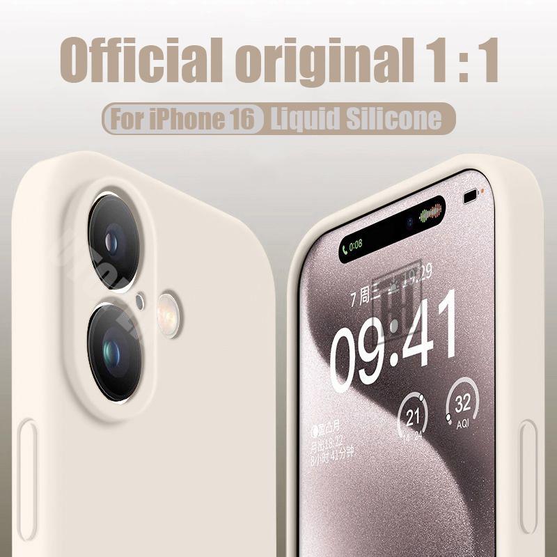 

Luxury Ultrathin Dissipate Heat Liquid Silicone Case for iPhone 16 15 14 13 11 12 Pro Max Plus Full Lens Shockproof Soft Cover For iPhone 12 белый