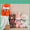Cute Cartoon Rabbit Fox Sheep Plush Dolls With Pp Cotton For Kids Decor Room